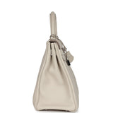 Hermes Kelly Retourne 32 Craie Togo Palladium Hardware