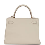 Hermès Kelly Retourné 28 Craie Togo Métal Doré
