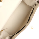 Hermès Kelly Retourné 28 Craie Togo Métal Doré