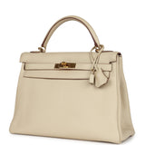 Hermès Kelly Retourné 32 Parchemin Togo Accastillage Doré
