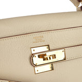 Hermès Kelly Retourné 32 Parchemin Togo Accastillage Doré