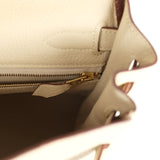 Hermès Kelly Retourné 32 Parchemin Togo Accastillage Doré