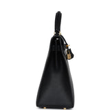 Hermès Kelly Sellier 32 Noir Ardennes Bijouterie Dorée