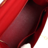 Hermes Kelly Sellier 28 Rouge Vif Box Gold Hardware