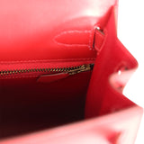 Hermes Kelly Sellier 28 Rouge Vif Box Gold Hardware