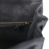Hermès Kelly Sellier 28 Daim Noir Bijouterie Dorée