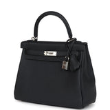Hermes Kelly Retourne 25 Noir Togo Bijouterie Palladium