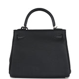 Hermes Kelly Retourne 25 Noir Togo Bijouterie Palladium
