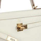 Hermès Kelly Retourné 25 Mushroom Togo Accastillage Doré