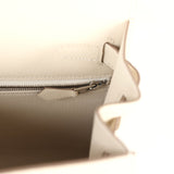 Hermès Kelly Sellier 28 Craie Epsom Métal palladié