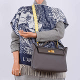 Hermes 24/24 29 Étain Cuir Swift et Togo Métal Doré