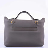 Hermes 24/24 29 Étain Cuir Swift et Togo Métal Doré