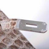 Hermès Birkin 30 Crocodile Niloticus Mat Himalaya avec Diamants et Accastillage en Or Blanc