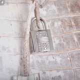 Hermès Birkin 30 Crocodile Niloticus Mat Himalaya avec Diamants et Accastillage en Or Blanc