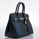Hermès Birkin 30 Officier Vert Cyprès Togo & Doublure et Bande Bleu Zellige Finition Palladium - 2018, C