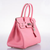 Hermes Birkin 30 Rose Confetti Epsom Palladium Hardware - 2020, Y