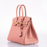 Hermes Birkin 30 Terre Cuite Ostrich Gold Hardware - 2020, Y