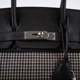 Hermes Birkin 30 Togo Et Laine Écossaise Laineuse Quincaillerie Palladium - 2006, J Carré