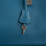 Hermès Birkin 35 Blue Jean Togo avec finitions Palladium - 2008, K Carré