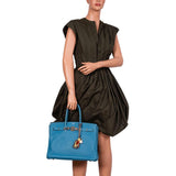 Hermès Birkin 35 Blue Jean Togo avec finitions Palladium - 2008, K Carré