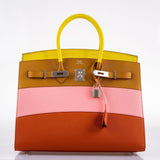 Hermès Birkin 35 Sellier "Sunrise" Rainbow Epsom Palladium Hardware - 2020, Y