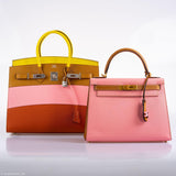 Hermès Birkin 35 Sellier "Sunrise" Rainbow Epsom Palladium Hardware - 2020, Y