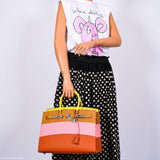 Hermès Birkin 35 Sellier "Sunrise" Rainbow Epsom Palladium Hardware - 2020, Y