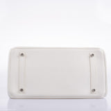 Hermes Birkin 35 White Clemence leather Palladium Hardware - N Square