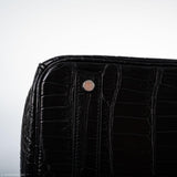 Hermès Birkin 40 Crocodile Porosus Noir Mat Bijouterie Palladium