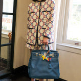 Hermès Birkin 40 HAC Bleu Thalassa Togo & Surpiqûres Blanches Accastillage Palladium - 2003, G Carré