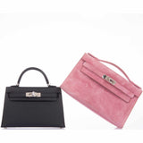 Hermès Kelly 20 Mini II Sellier Cuir Epsom Noir Bijouterie Palladium - 2020, Y
