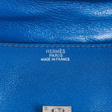 Sac Kelly Quelle Idole Hermès en cuir Gulliver bleu, finition palladium