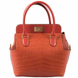 Hermes Toolbox Puzzle 20 Matte Sanguine Niloticus Crocodile & Clemence Permabrass Hardware - Limited 2019, X