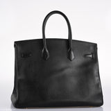 Hermes Birkin 35 Black Ardenne Gold Hardware - C Square