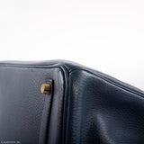 Hermès Birkin 35 Bleu Saphir cuir Ardennes accastillage doré - Cercle Z