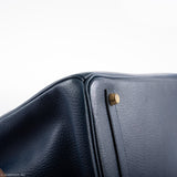 Hermès Birkin 35 Bleu Saphir cuir Ardennes accastillage doré - Cercle Z
