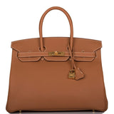 Hermes Birkin 35 Gold Togo Gold Hardware