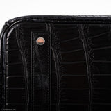 Hermès Birkin 40 Crocodile Porosus Noir Mat Bijouterie Palladium