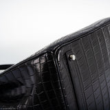 Hermès Birkin 40 Crocodile Porosus Noir Mat Bijouterie Palladium
