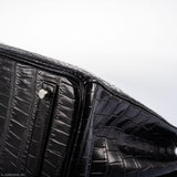 Hermès Birkin 40 Crocodile Porosus Noir Mat Bijouterie Palladium