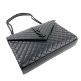 SAINT LAURENT Lg Triquilt Monogram Matelasse Envelope Bag
