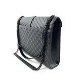 SAINT LAURENT Lg Triquilt Monogram Matelasse Envelope Bag