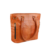 Sunset Ember Leather Tote
