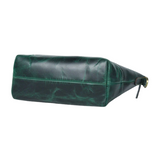 Vintage Emerald Green Leather Crossbody Bag