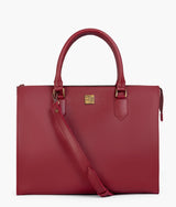 Red color workplace handbag
