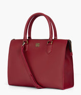 Red color workplace handbag