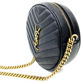 Sac bandoulière rond matelassé Grain de Poudre Vinyle YSL SAINT LAURENT