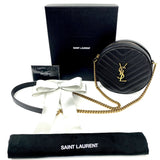 Sac bandoulière rond matelassé Grain de Poudre Vinyle YSL SAINT LAURENT