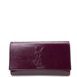 SAINT LAURENT Pochette Belle De Jour Monogramme Texturé Grand Modèle Bordeaux