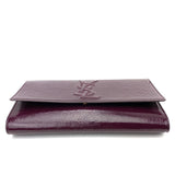 SAINT LAURENT Pochette Belle De Jour Monogramme Texturé Grand Modèle Bordeaux